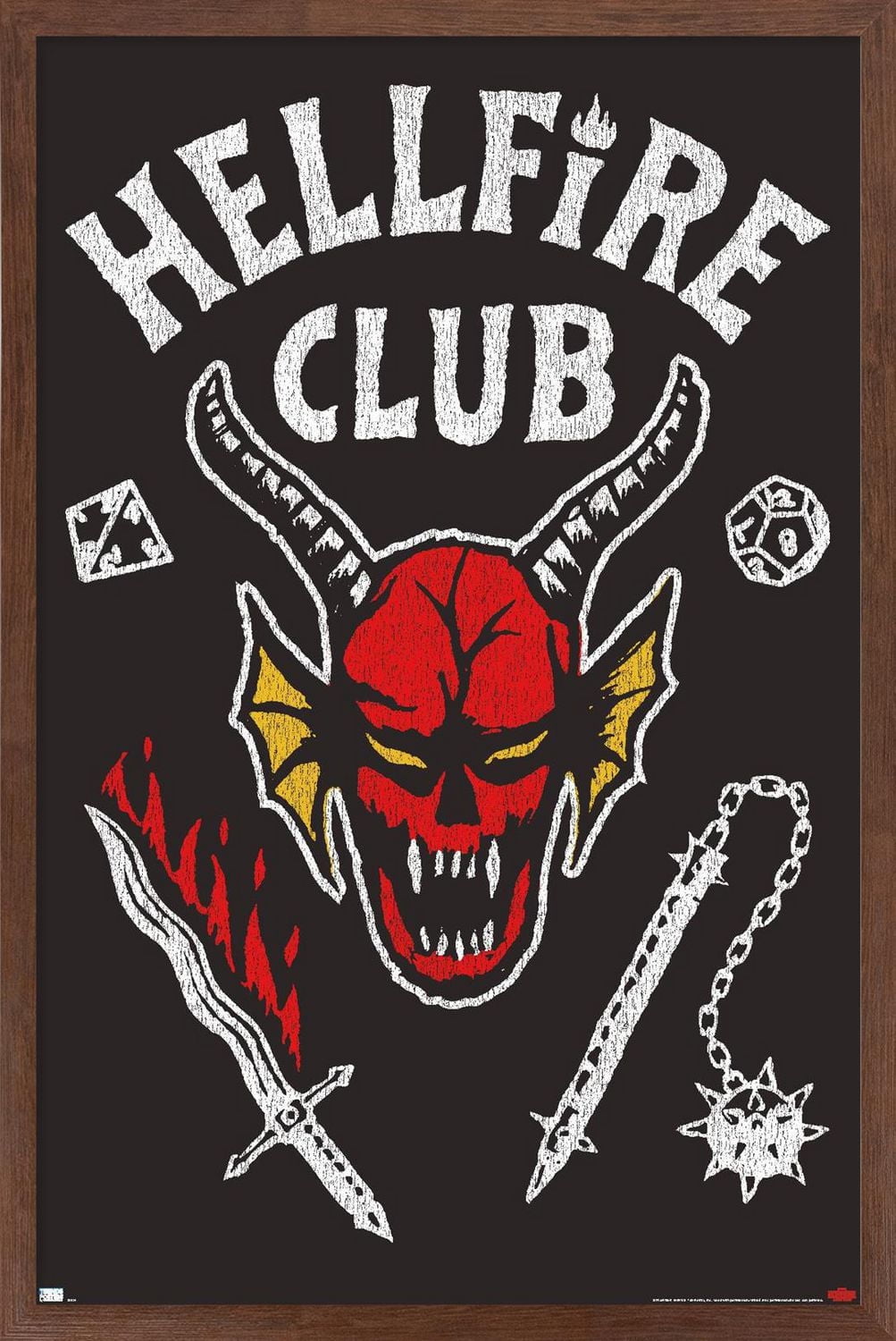 Netflix Stranger Things: Season 4 - Hellfire Club Wall Poster, 14.725" x 22.375" Framed