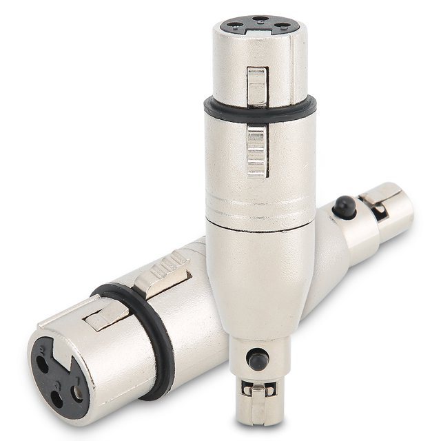 Adaptateur Audio, 2pcs Mini XLR Adaptateur Audio 3pin MINIXL Rto XLR Adaptateur Technologie de Pointe