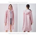 thumbnail image 4 of Baohd Femmes Homme Imperméable Long Imperméable Veste de Pluie Imperméable Mince avec Capuche Vêtements Vêtements Costume de Pluie Randonnée Randonnée à Vélo Noir Kaki XL, 4 of 6