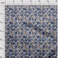 thumbnail image 3 of oneOone Viscose Jersey Medium Blue Fabric Abstract Geometric With Texture Craft Projects Decor Fabric Printed By The Yard 60 Inch Wide, 3 of 4