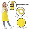 thumbnail image 3 of TOPTIE Kids Aprons with Pocket & Adjustable Strap, Child Chef Bib Apron for Kitchen Cooking Baking Painting-Yellow-M, 3 of 8
