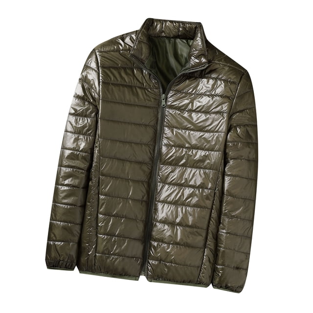 Cameland Men's Winter Down Jacket Zipper Cardigan Pocket Long Sleeve Padded Jacket Coat