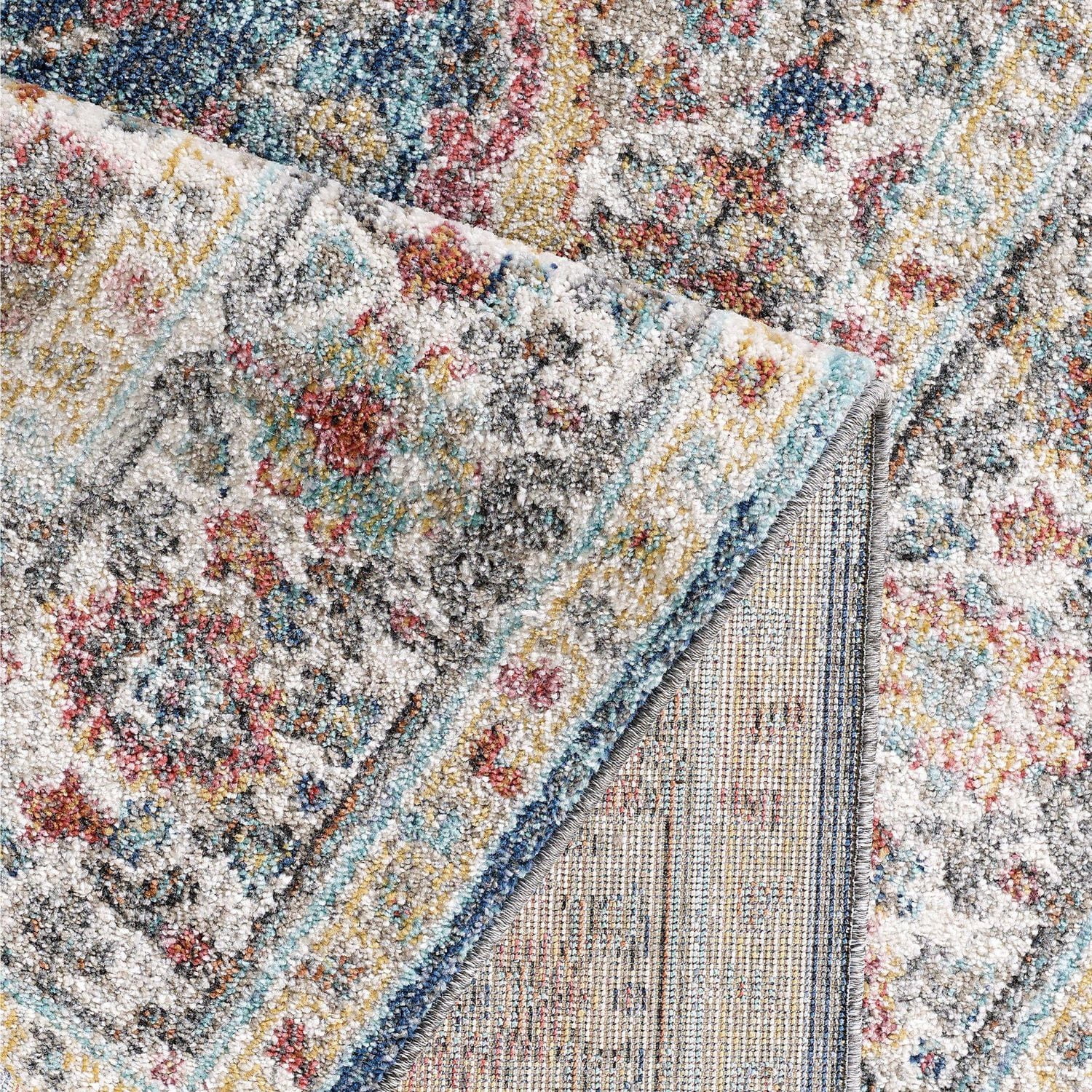 Tapis tissé rouge et bleu Cranfield