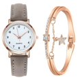 thumbnail image 1 of Bracelet de Montre en Cuir Montre à Quartz Classique pour Femme avec Cadran Lumineux, Bracelet en Cuir Mat, Petite Montre Ronde Rétro pour Femme avec Bracelet Bracelet pour Femmes Or, 1 of 1