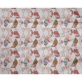 thumbnail image 4 of oneOone Polyester Lycra Fabric Tropical Leaves & Argyle Geometric Decor Fabric Printed BTY 56 Inch Wide, 4 of 4