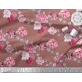 thumbnail image 2 of Soimoi Cotton Poplin Fabric Roses & Leaves Floral Printed Craft Fabric by The Yard 42 Inch Wide, 2 of 3