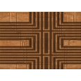 thumbnail image 1 of Ahgly Company Tapis d'Intérieur Rectangulaire Transitionnel Orange Lavable à la Machine, 5 Pieds x 7 Pieds, 1 of 7