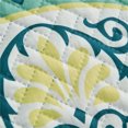 thumbnail image 4 of JML Quilt Set 3 Piece, Embossed Bedspread Bedding Set with 2 Shams, Queen, Atrovirens & Yellow, 4 of 6