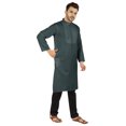 thumbnail image 2 of Atasi Ensemble Kurta-Pyjama Indien Uni pour Hommes Col Mandarin Kurta Décontracté Longue Tenue, 2 of 7