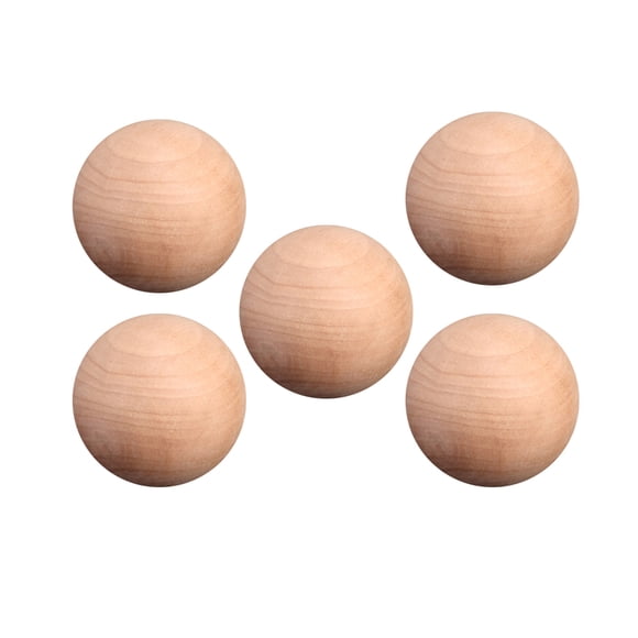 KAKOWELY 20pcs 2.5cm Diameter Wooden Balls DIY Round Balls Unpainted Ball Craft Supplies,0.98"X0.98"X0.98"