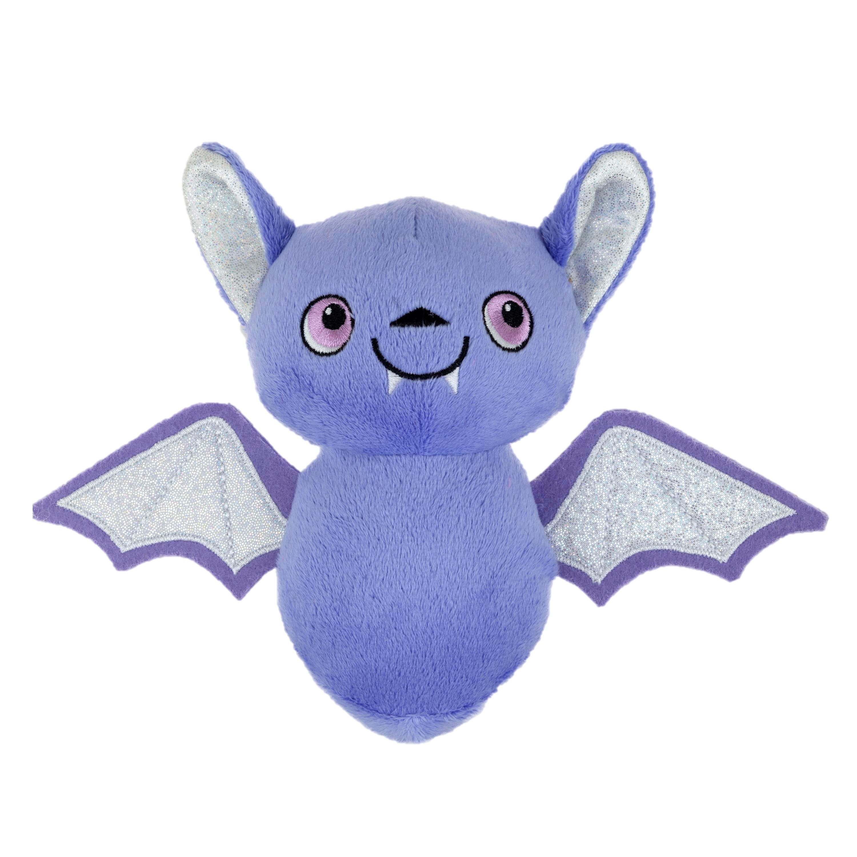 Vibrant Life Halloween Jouet pour chien en peluche grinçante de 6.5 pouces, Chauve-souris violette
