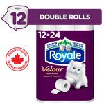Royale Velour, 2 Ply papier hygiénique, 12 Égal 24 Toilettes de salle de bain