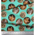 thumbnail image 3 of Soimoi Cotton Duck Fabric Cat Face Animal Print Fabric by Yard 56 Inch Wide, 3 of 3