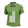 thumbnail image 1 of DGMIOCS Men's Collared Tee Soft Breathable Vintage Summer Army Green XXXXL, 1 of 4