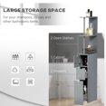 thumbnail image 4 of HOMCOM Narrow Bathroom Floor Cabinet with Drawer, Open Shelves, 4 of 10