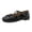 Black, variant on Women's Square Toe Ballet Flat Shoes Soft Leather Mary Janes Comfortable Dressy Loafers with Adjustable Strap White Size 9.5