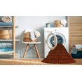 thumbnail image 2 of Ahgly Tapis Rond Lavable en Machine Intérieur Transitionnel Acajou Brun, 3 Pieds Rond, 2 of 7