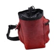 thumbnail image 3 of KLKCMS Climbing Chalk Bag Easy Carrying Storage Bag for Workout Climbing Gymnastics Red, 3 of 9