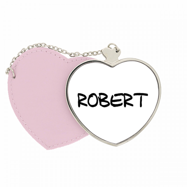 Sac de Voyage Miroir ROBERT Nom Anglais Écriture Spéciale Maquillage Cœur Rose