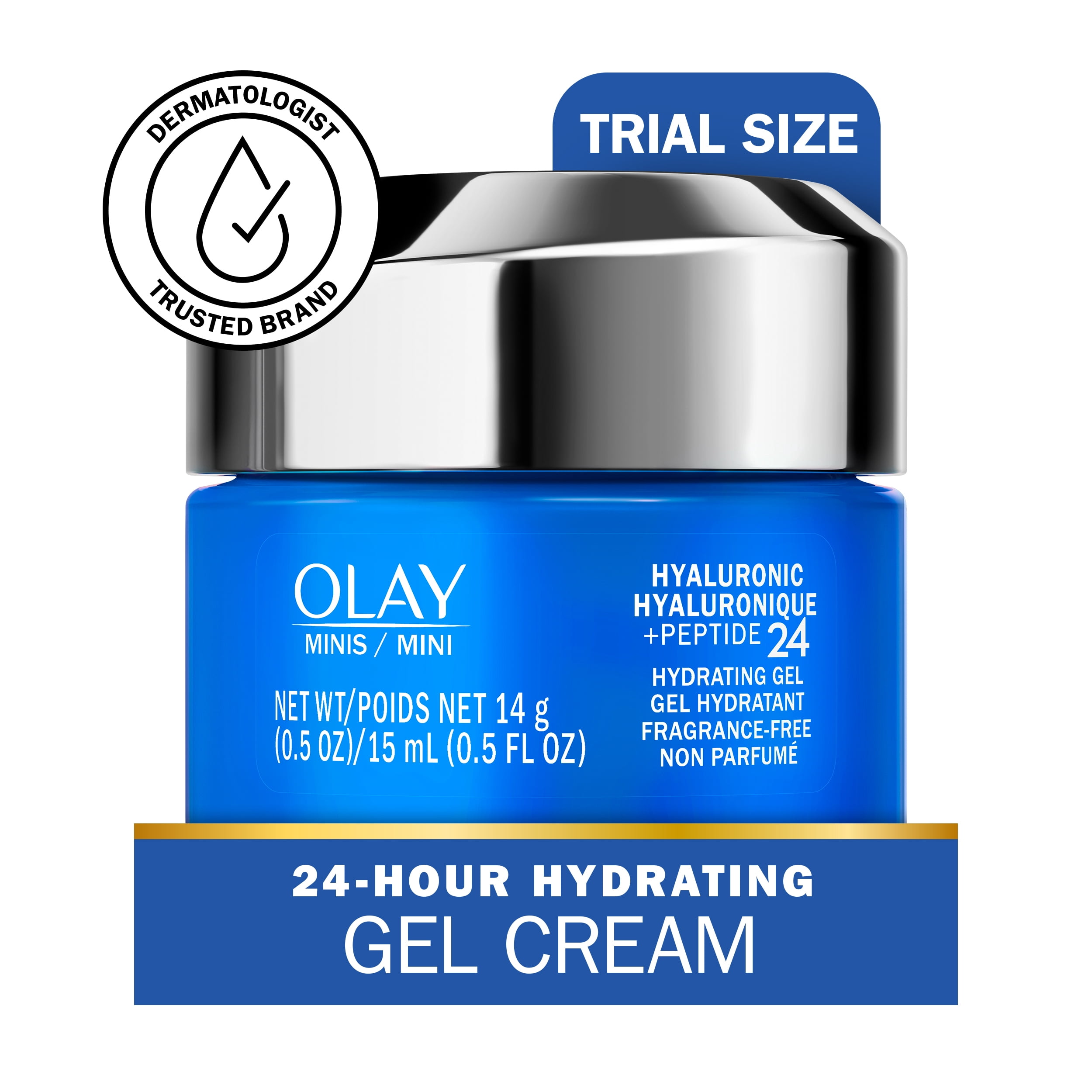 Olay Regenerist Hyaluronic + Peptideel Face Moisturizer, Fragrance-Free, Trial Size