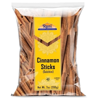 Rani Bâtons de Cannelle 7oz (200g) - 36-44 Bâtons - Arôme Prononcé, Parfaits pour la Pâtisserie, la Cuisine et les Boissons / Longueur de 3+ Pouces - Cannelle Cassia Saigon du Vietnam / Casher