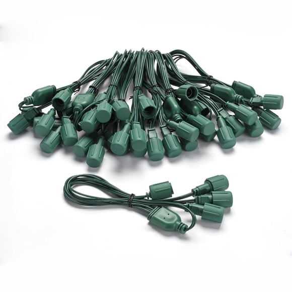 DELight 10PCS 2.5Ft Extension Cord Y-Splitter 3 Way Waterproof IP65 Connector for DELight Outdoor String Lights Decor