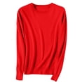 thumbnail image 1 of Timegard Womens Sweaters Crewneck Comfy Knit Pullover Fall Winter Casual Solid Color Long Sleeve Tops, 1 of 6