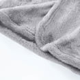 thumbnail image 4 of ZACPNCV Boys Fleece Robe Girls Hooded Bathrobe Toddlers Soft Fuzzy Robe for Kids Gray 3-4 Years, 4 of 5