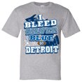 thumbnail image 1 of Detroit Football "I Bleed Silver and Blue Go Detroit!" Gray T-shirt, 1 of 1