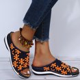 thumbnail image 1 of LSLJS Fish Mouth Slippers, Retro Color Matching Flowers, Wedges with Flying Woven Slippers, Women's Slippers, 1 of 3