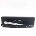 thumbnail image 2 of Parker PTB « Push Type Blade Load » Bord Droit Barbier / Shavette Razor avec Bras de Lame en Acier Inoxydable et 5 Lames en Acier Inoxydable Shark, 2 of 5