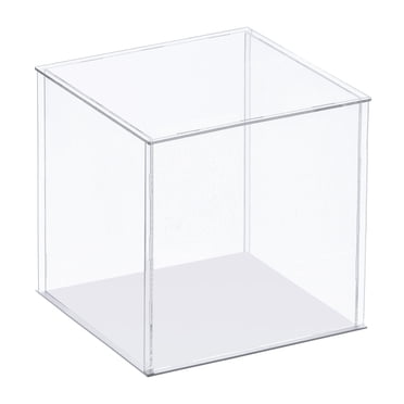 Unique Bargains Vitrine Claire, Boîte en Acrylique à Assembler Transparente et Antipoussière 35x30x35 cm pour Objets de Collection, Bricolage