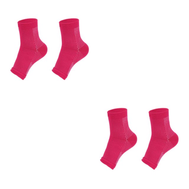 Decodeary Chaussettes de Compression 2a pour Chevilles Attelle Application Grand et Confortable Rose P/M 2Ensemble