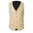 thumbnail image 1 of XZNGL Men Solid Fashion Have Pockets Single Breasted Stage Costume Vest Tops Blouse, 1 of 9