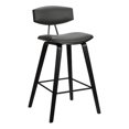 thumbnail image 1 of Armen Living Fox 26" Modern Faux Leather Counter Stool in Gray, 1 of 6