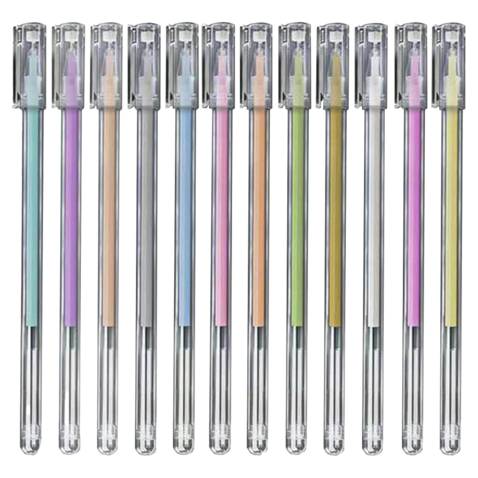 ZTTD 12 Colors Cute Journal Pens 0.5mm Fine Point Colored Gel Pens for Black Paper Adult Coloring Writing Drawing Journaling Note Taking Office Home