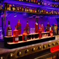 thumbnail image 2 of Led Lighted Liquor Bottle Shelf, 2 Tiers 40 Inches Led Bar Display Shelf with Remote & App Control, 16 Colors, 4 Modes, 1-8 H Timing, Bar Lights for Liquor Shelves, 2 of 9