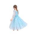 thumbnail image 4 of Girls Dress Blue Mermaid Princess Party Tulle Mesh Sheer Sleeves 10 Years, 4 of 6