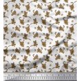 thumbnail image 1 of Soimoi Modal Satin Fabric Wool & Cat Animal Decor Fabric Printed Yard 42 Inch Wide, 1 of 3