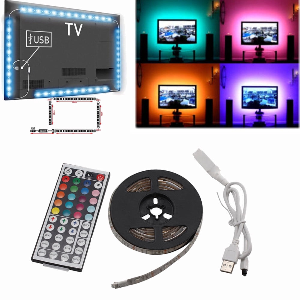 Dvkptbk Strip Light 5V 5050 Tv Backlight Bias Lighting USB Flexible LED Light Strip Pc Monitor 2M Home & Garden