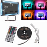 Dvkptbk Strip Light 5V 5050 Tv Backlight Bias Lighting USB Flexible LED Light Strip Pc Monitor 2M Home & Garden