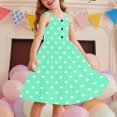 thumbnail image 1 of LOVZFMLL 2-12 Years Girls' Summer Casual Sleeveless Round Neck Button With Pockets Dress, 1 of 7