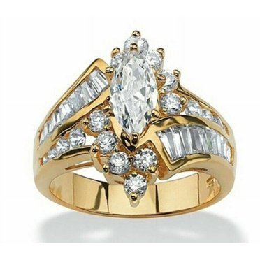 Bague de Fiançailles et de Mariage pour Femme en Acier Inoxydable