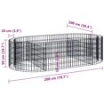 thumbnail image 4 of vidaXL Lit Surélevé en Gabion Fer Galvanisé 200x100x50 cm, 4 of 5