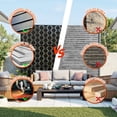 thumbnail image 3 of Metal Privacy Screen – Weather & Rust Resistant 70"x48" – Freestanding Galvanized Steel Decorative Panel – Laser Cut – Patio, Balcony, Garden & Backyard – Black, 3 of 6