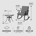 thumbnail image 2 of Four Seasons Courtyard Gramercy Steel 3 Piece Rocking Bistro Set, Gray, 2 of 8