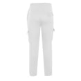 thumbnail image 3 of YOIAVAIOY Cargo Sweatpants for Men Baggy Plus Size Drawstring Sweatpants Gym Workout Pants with Pocket White S, 3 of 6