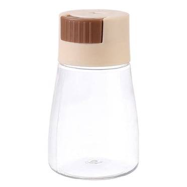 Distributeur d'Épices en Verre à Poussoir de Précision avec Mesure de 0,5 g, Couvercle Hermétique pour Sel, Poivre Ou Assaisonnements, Conception Sans BPA pour la Cuisine Ou la Salle à Manger