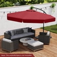 thumbnail image 2 of Costway Parasol Suspendu Déporté de 10 Pi pour Patio avec Housse Rouge, 2 of 10