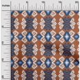 thumbnail image 1 of oneOone Viscose Chiffon Fabric Diamond & Swirl Ikat Print Sewing Fabric BTY 42 Inch Wide, 1 of 4